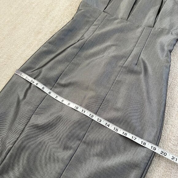 Calvin Klein Metallic Sleeveless Sheath Office Work Midi Dress 8 - Picture 6 of 10